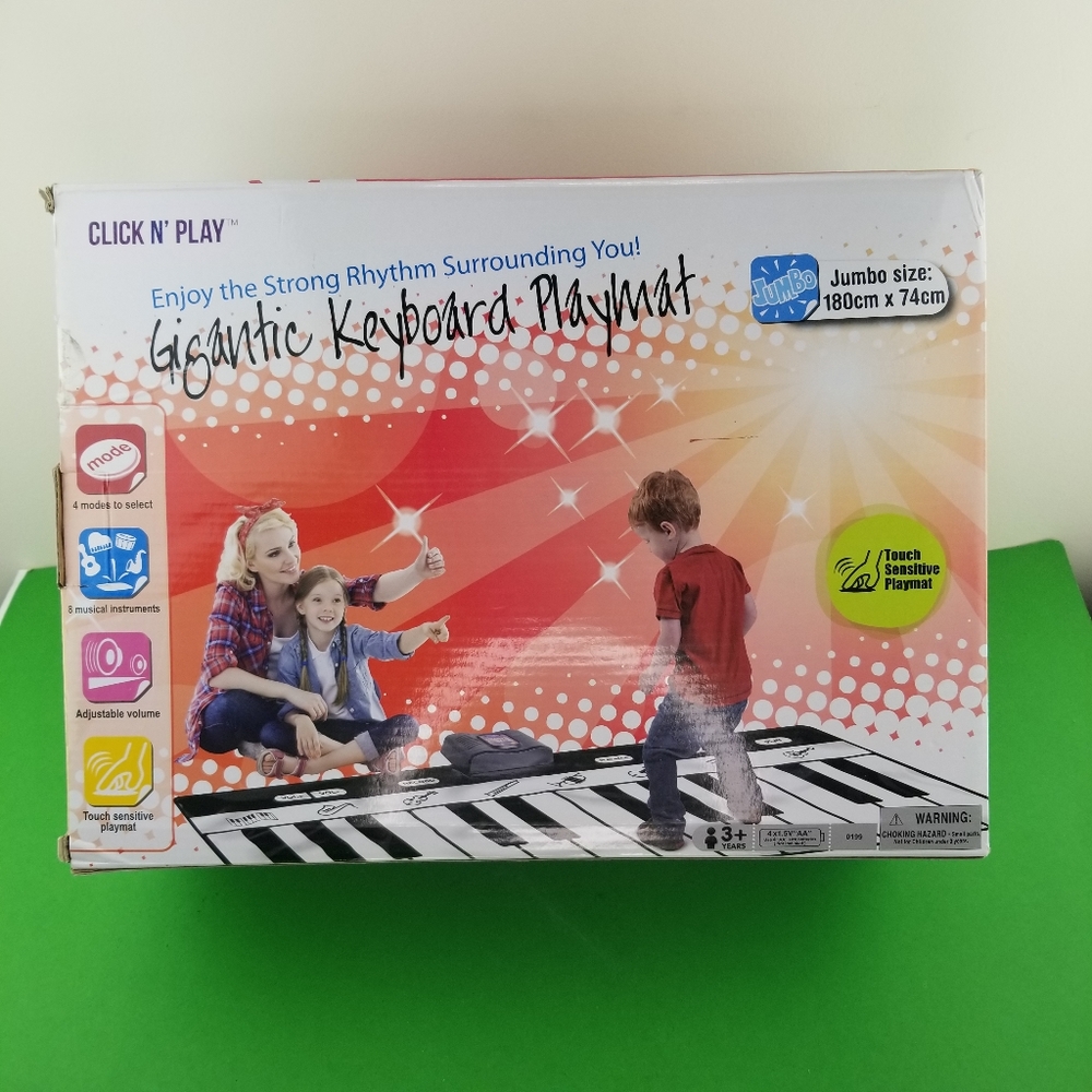 Giant Play Floor Keyboard Piano Dance Mat 71" x 29" Musical Kids Stepping Toy